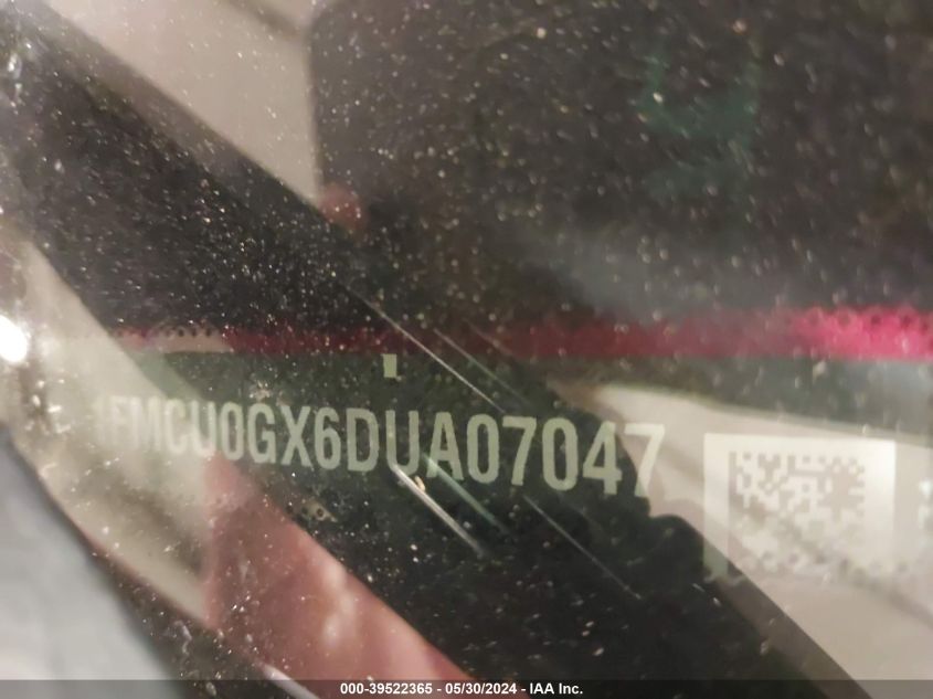 2013 Ford Escape Se VIN: 1FMCU0GX6DUA07047 Lot: 39522365