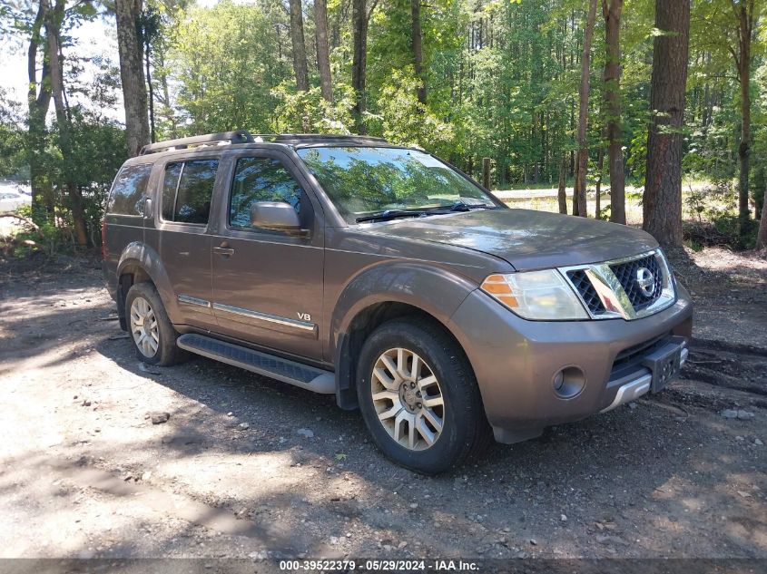 2008 Nissan Pathfinder Le V8 VIN: 5N1BR18A18C630357 Lot: 39522379