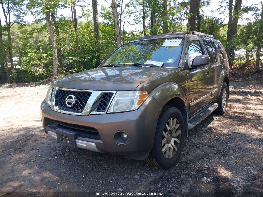 2008 Nissan Pathfinder Le V8 VIN: 5N1BR18A18C630357 Lot: 39522379