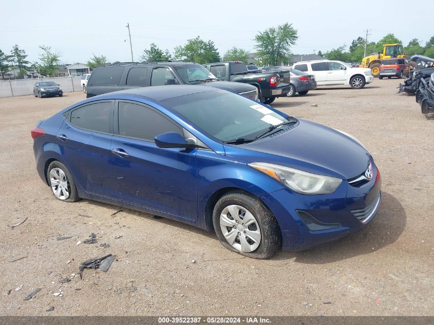 2016 Hyundai Elantra Se VIN: 5NPDH4AE0GH701842 Lot: 39522387