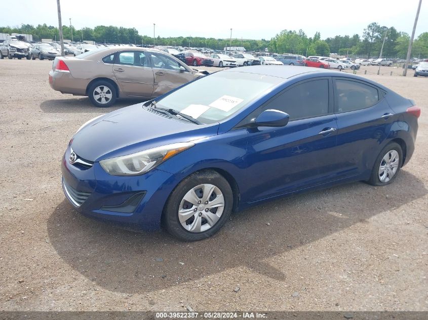 2016 Hyundai Elantra Se VIN: 5NPDH4AE0GH701842 Lot: 39522387