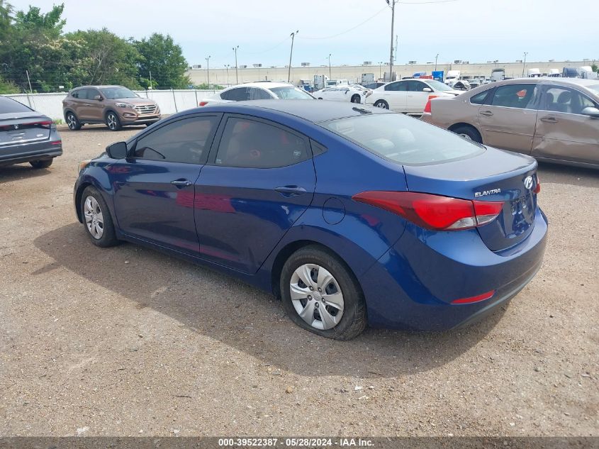 2016 Hyundai Elantra Se VIN: 5NPDH4AE0GH701842 Lot: 39522387