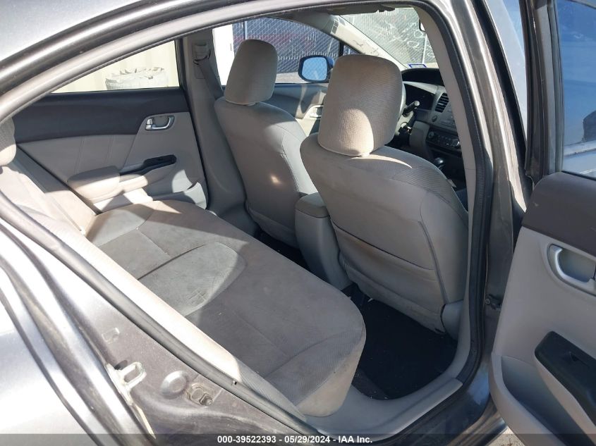 2012 Honda Civic Lx VIN: 19XFB2F50CE085047 Lot: 39522393