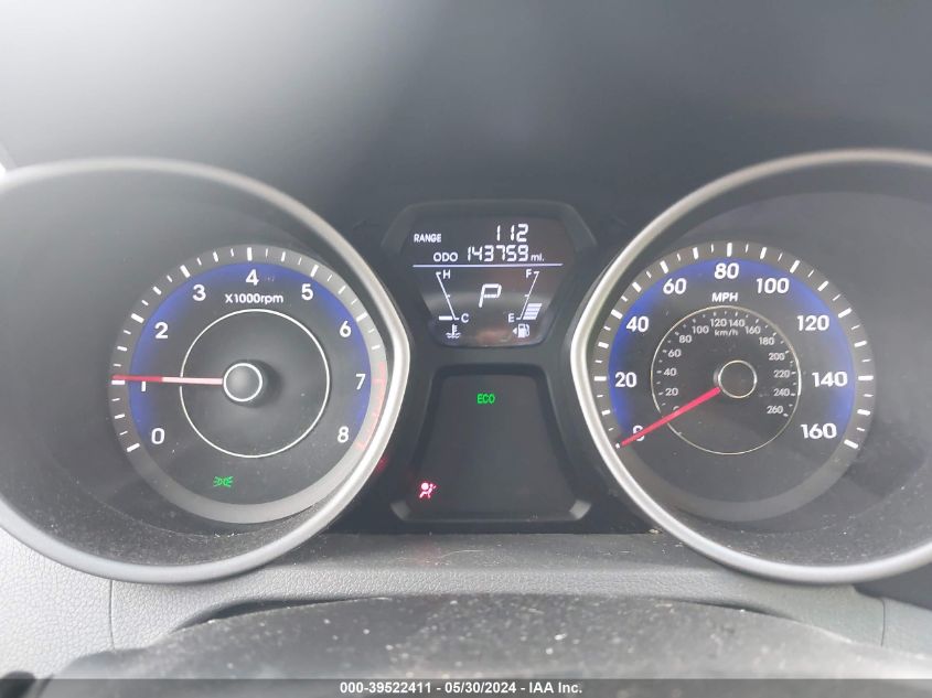 2012 Hyundai Elantra Gls (Ulsan Plant) VIN: KMHDH4AE7CU309808 Lot: 39522411