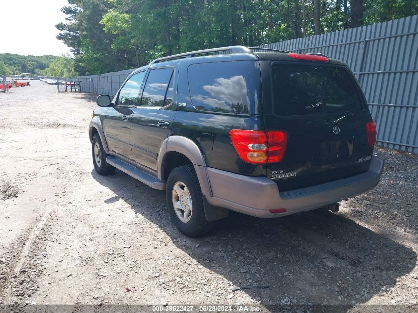 2002 Toyota Sequoia Sr5 VIN: 5TDBT44A82S070856 Lot: 39522427