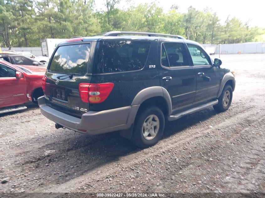 2002 Toyota Sequoia Sr5 VIN: 5TDBT44A82S070856 Lot: 39522427