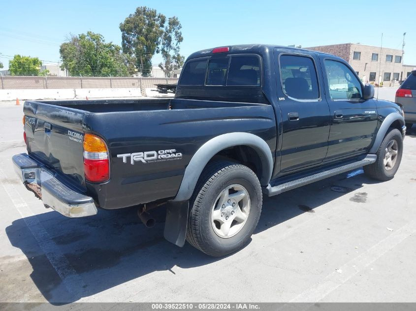 2001 Toyota Tacoma Double Cab Prerunner VIN: 5TEGN92N41Z828793 Lot: 39522510