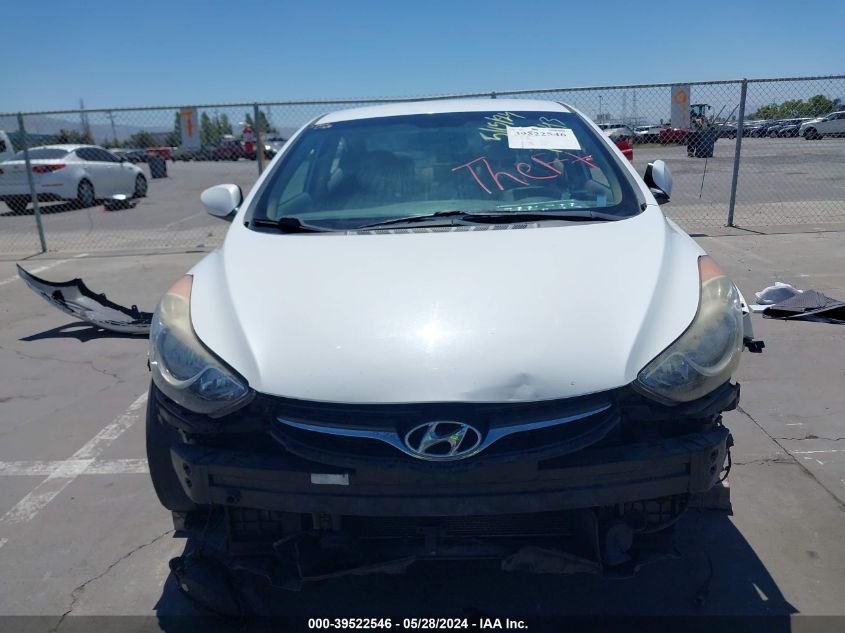 2013 Hyundai Elantra Gls VIN: 5NPDH4AE7DH186897 Lot: 39522546