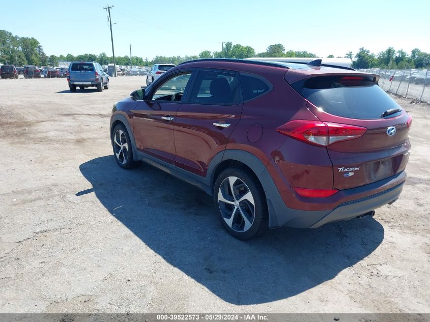 2016 Hyundai Tucson Limited VIN: KM8J33A2XGU076823 Lot: 39522573