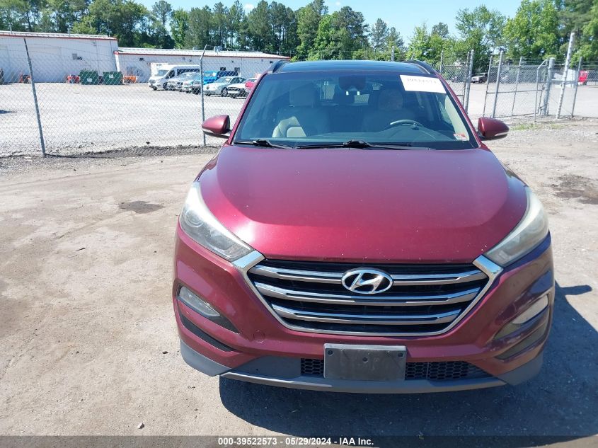 2016 Hyundai Tucson Limited VIN: KM8J33A2XGU076823 Lot: 39522573