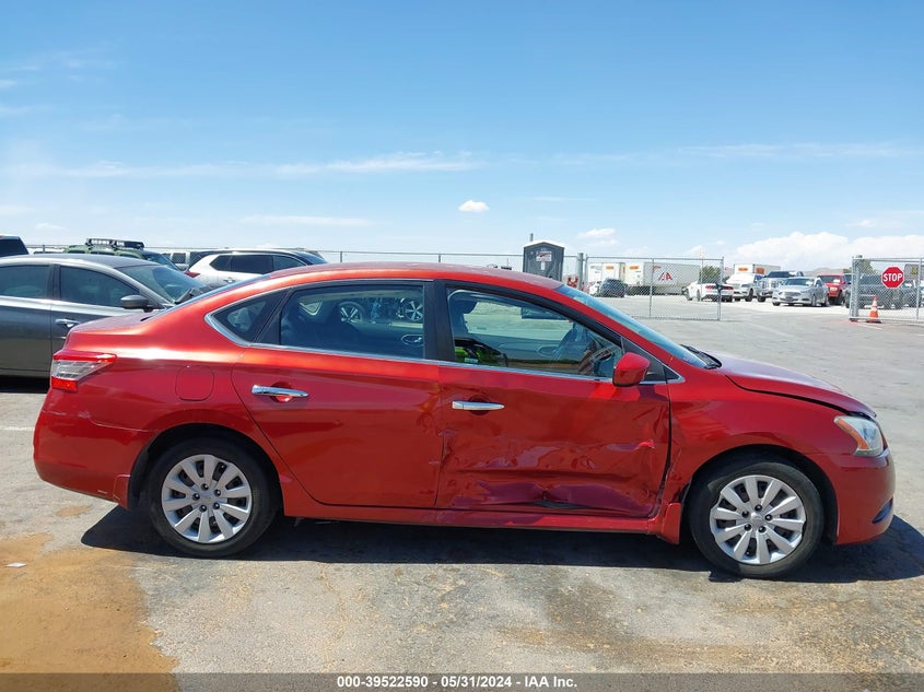 2014 Nissan Sentra S VIN: 3N1AB7AP1EY335951 Lot: 39522590