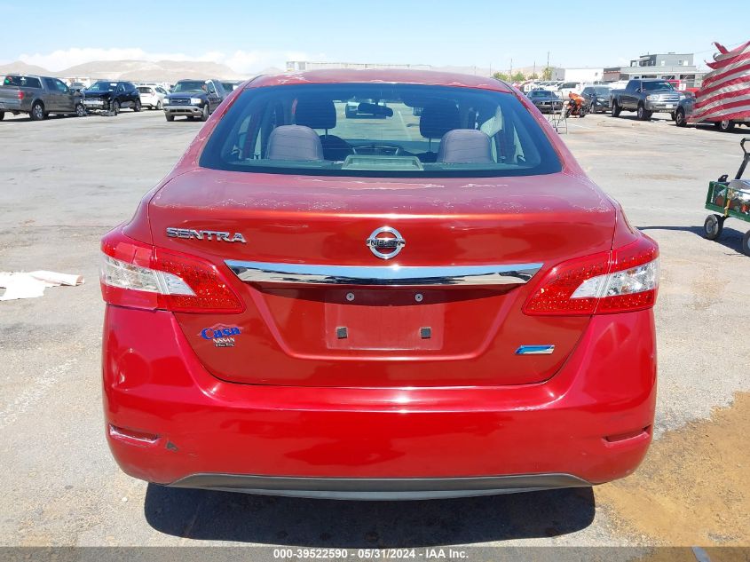 2014 Nissan Sentra S VIN: 3N1AB7AP1EY335951 Lot: 39522590