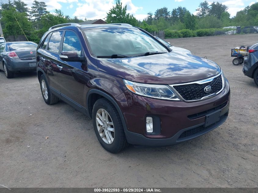 2015 Kia Sorento Lx VIN: 5XYKT3A63FG556911 Lot: 39522593