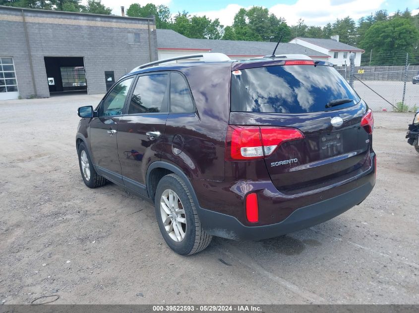 2015 Kia Sorento Lx VIN: 5XYKT3A63FG556911 Lot: 39522593