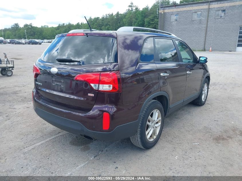 2015 Kia Sorento Lx VIN: 5XYKT3A63FG556911 Lot: 39522593