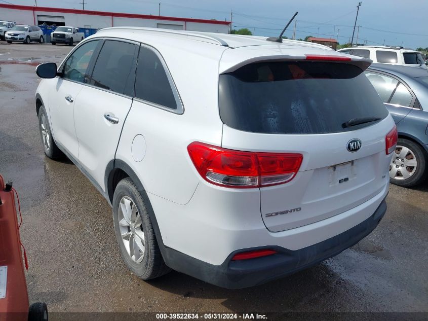 2017 Kia Sorento 3.3L Lx VIN: 5XYPG4A5XHG249570 Lot: 39522634