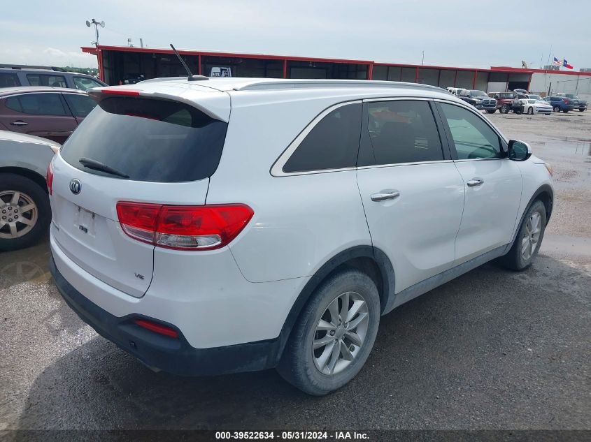 2017 Kia Sorento 3.3L Lx VIN: 5XYPG4A5XHG249570 Lot: 39522634