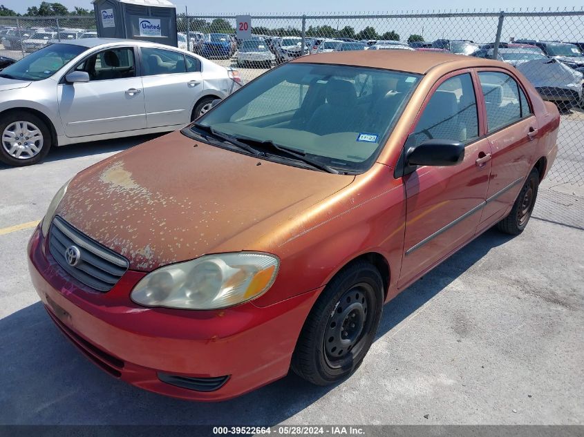 2003 Toyota Corolla Ce VIN: 1NXBR32E33Z121204 Lot: 39522664