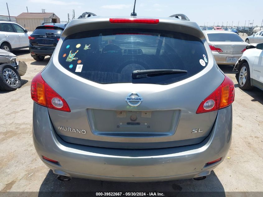 2009 Nissan Murano Sl VIN: JN8AZ18U79W101865 Lot: 39522667