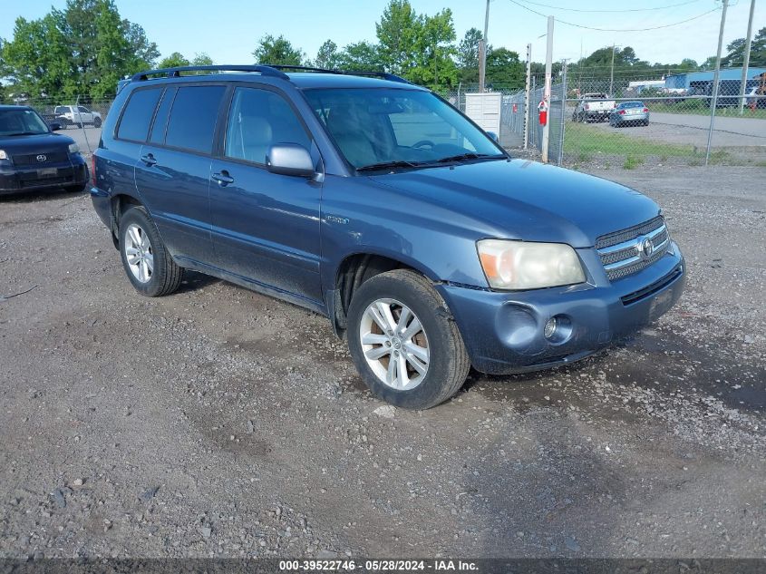 2006 Toyota Highlander Hybrid V6 VIN: JTEEW21A260019323 Lot: 39522746