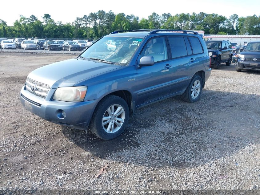 2006 Toyota Highlander Hybrid V6 VIN: JTEEW21A260019323 Lot: 39522746