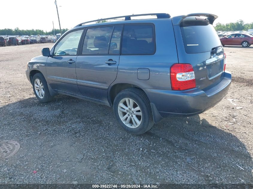 2006 Toyota Highlander Hybrid V6 VIN: JTEEW21A260019323 Lot: 39522746