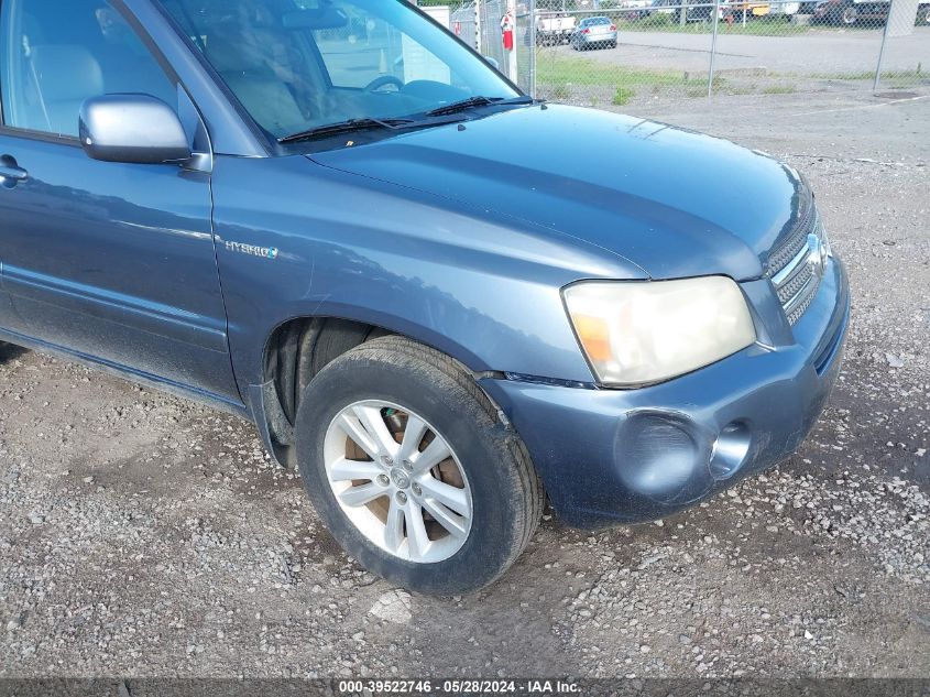 2006 Toyota Highlander Hybrid V6 VIN: JTEEW21A260019323 Lot: 39522746