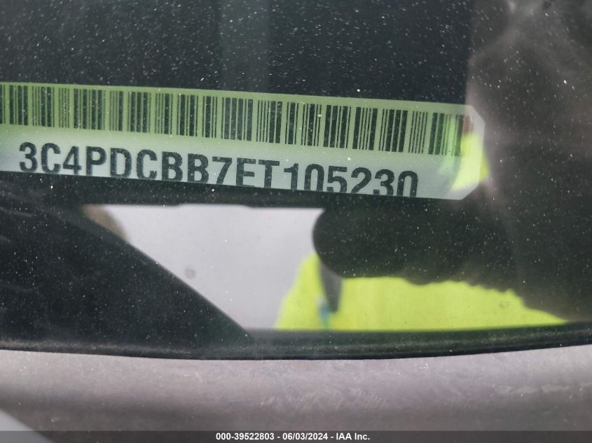 2014 Dodge Journey Sxt VIN: 3C4PDCBB7ET105230 Lot: 39522803