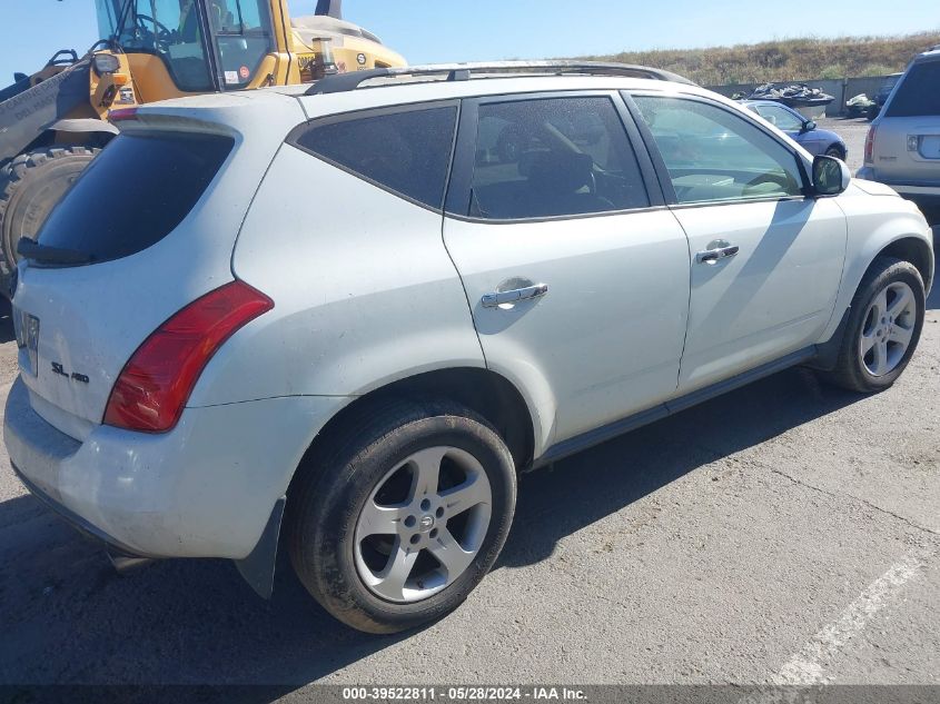 2004 Nissan Murano Sl VIN: JN8AZ08W94W315972 Lot: 39522811