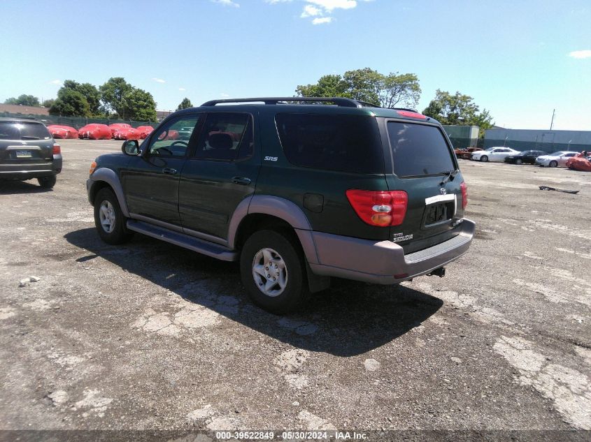 2002 Toyota Sequoia Sr5 V8 VIN: 5TDBT44AX2S096620 Lot: 39522849