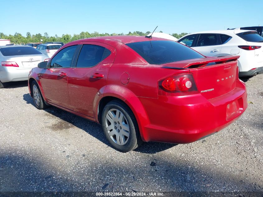 2014 Dodge Avenger Se VIN: 1C3CDZAB1EN126744 Lot: 39522864