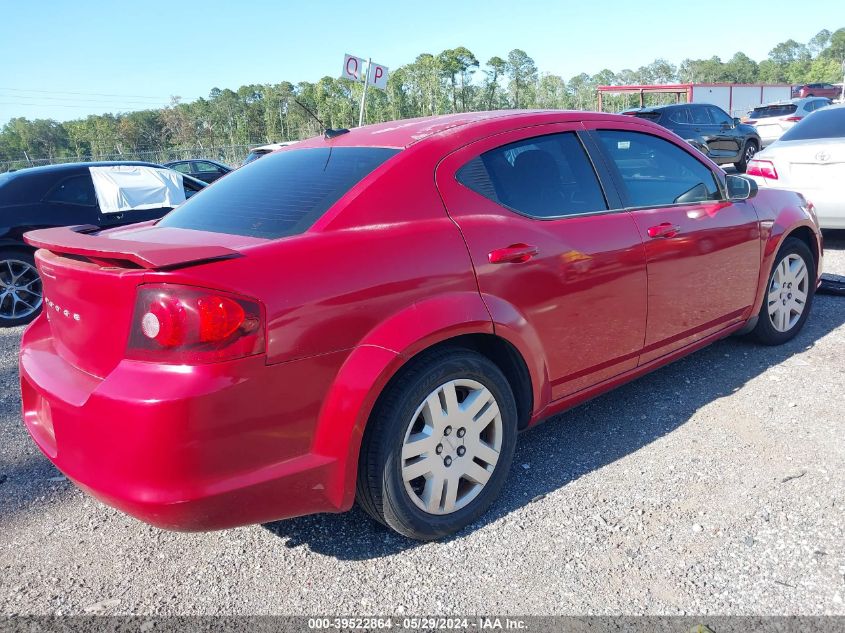 2014 Dodge Avenger Se VIN: 1C3CDZAB1EN126744 Lot: 39522864