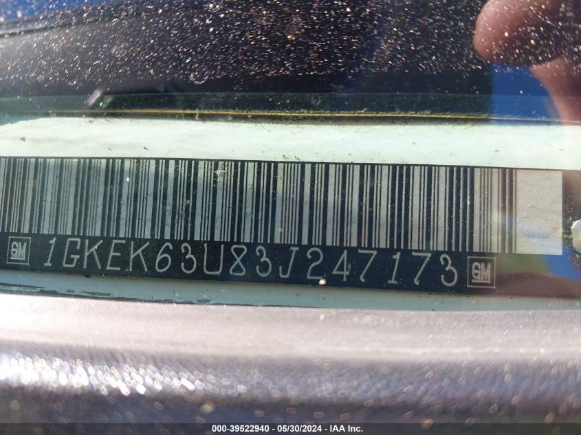 2003 GMC Yukon Denali VIN: 1GKEK63U83J247173 Lot: 42821635