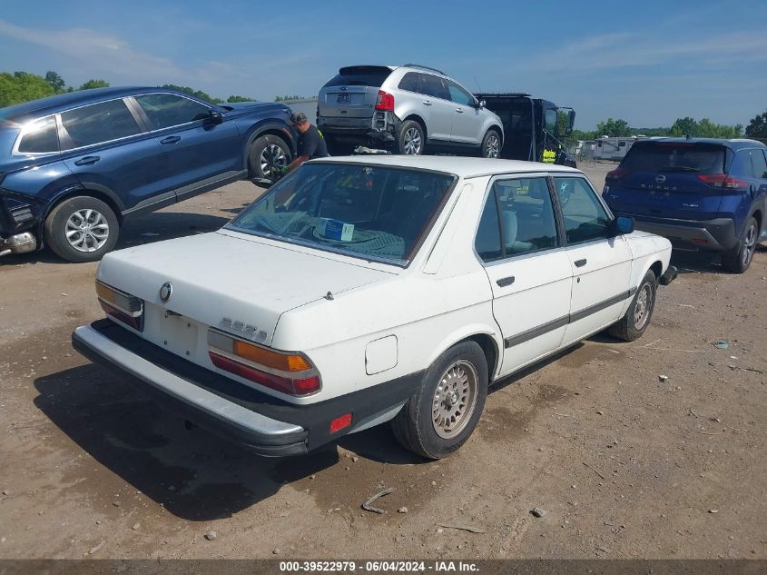 1985 BMW 528 E VIN: WBADK7305F9356302 Lot: 39522979