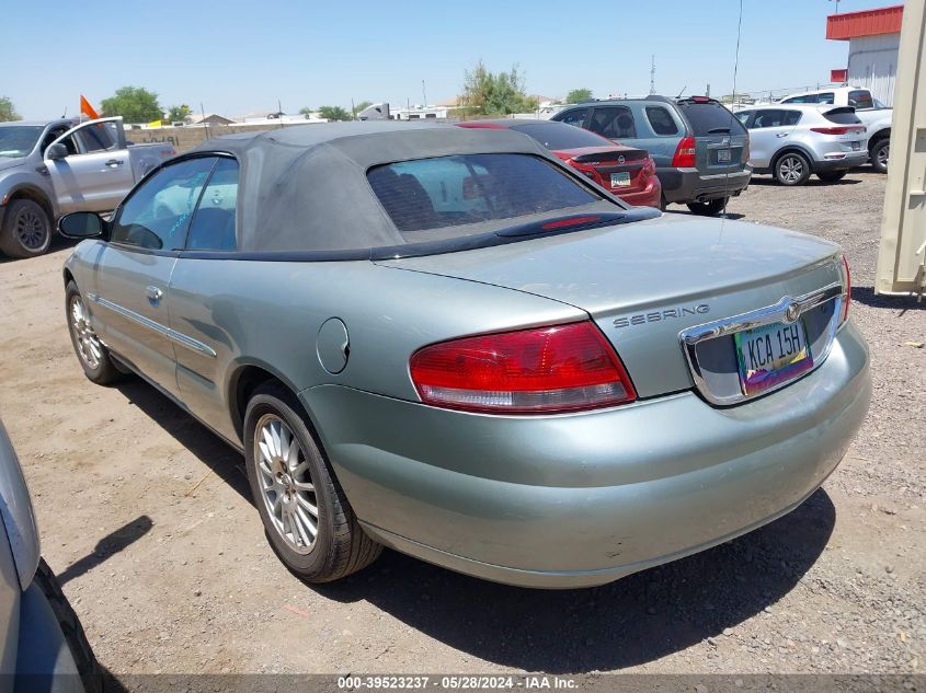 2004 Chrysler Sebring Lxi VIN: 1C3EL55R24N329622 Lot: 39523237