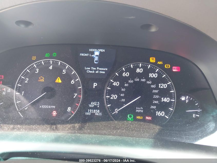 2008 Lexus Ls 460 VIN: JTHBL46F885078123 Lot: 39523276