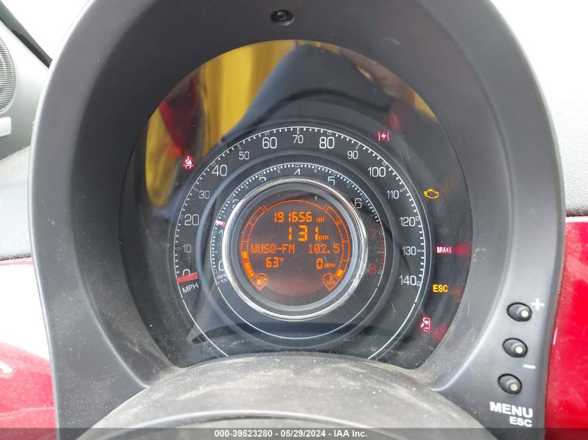 2012 Fiat 500 Sport VIN: 3C3CFFBR4CT102407 Lot: 39523280