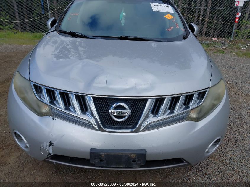 2009 Nissan Murano Sl VIN: JN8AZ18W29W107087 Lot: 39523339