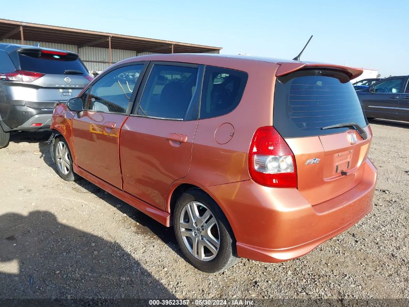 2008 Honda Fit Sport VIN: JHMGD38608S045371 Lot: 39523357