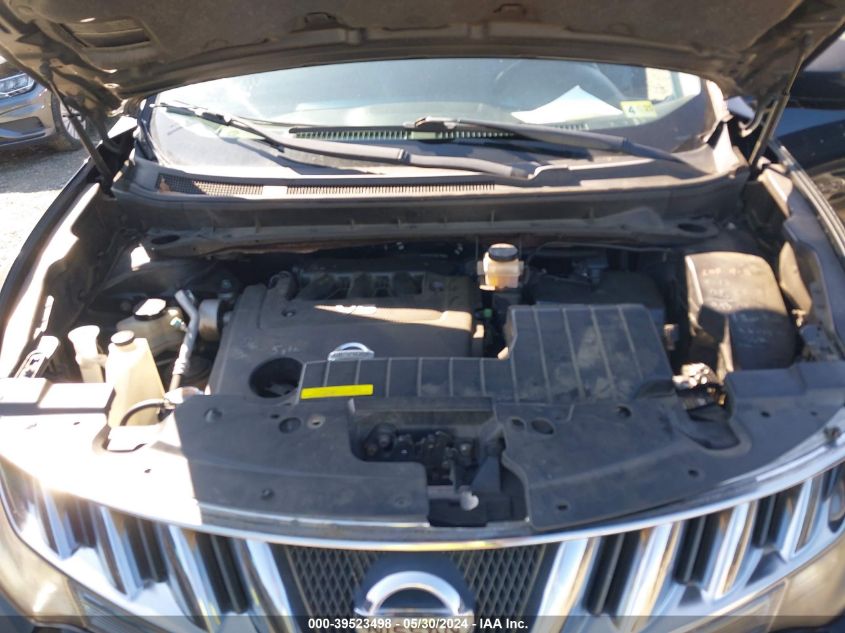 2010 Nissan Murano Sl VIN: JN8AZ1MW5AW133564 Lot: 39523498