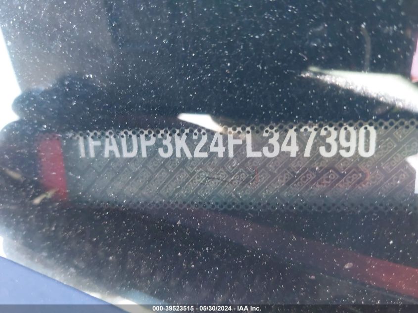2015 Ford Focus Se VIN: 1FADP3K24FL347390 Lot: 39523515