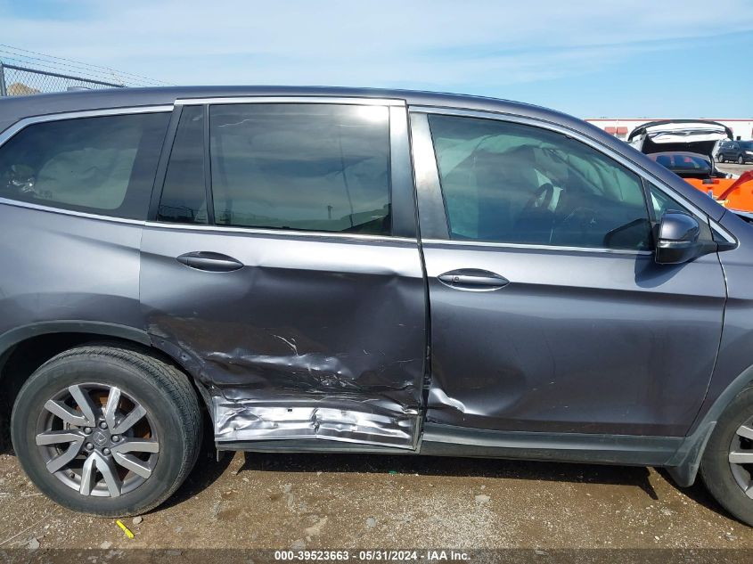 2021 Honda Pilot 2Wd Ex-L VIN: 5FNYF5H59MB018843 Lot: 39523663