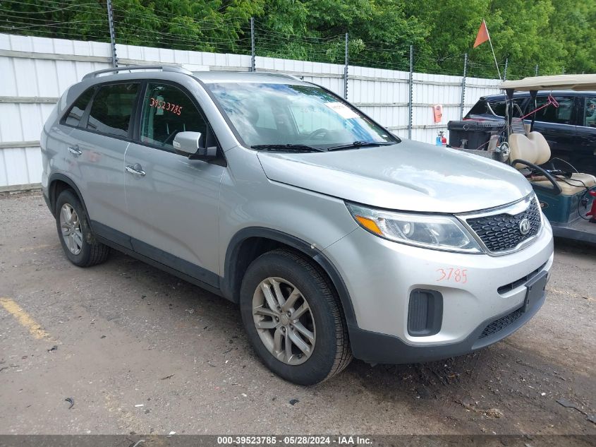 2015 Kia Sorento Lx V6 VIN: 5XYKT4A72FG589610 Lot: 39523785