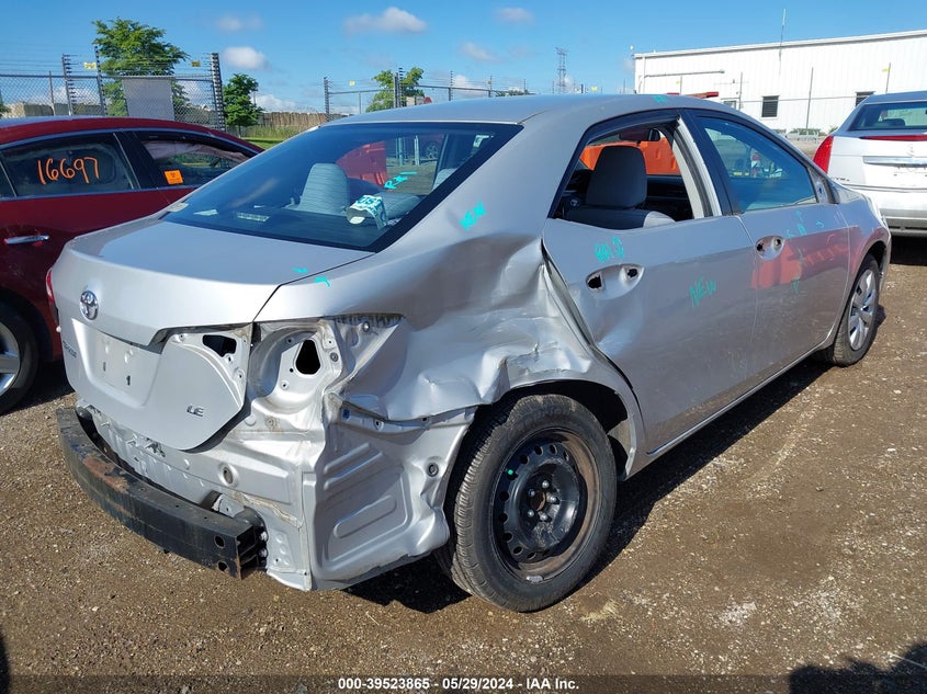 2014 Toyota Corolla Le VIN: 2T1BURHE4EC208171 Lot: 39523865