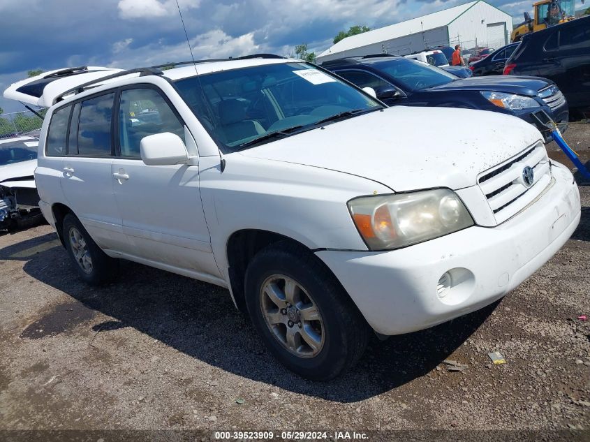 2005 Toyota Highlander V6 VIN: JTEEP21A250081820 Lot: 39523909