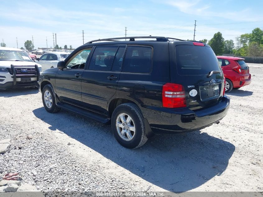 2002 Toyota Highlander VIN: JTEHD21A020015185 Lot: 39523917