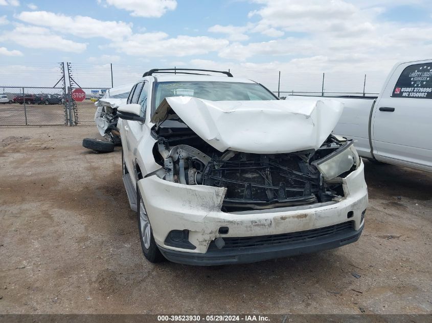 2016 Toyota Highlander Le VIN: 5TDZARFH7GS021215 Lot: 39523930