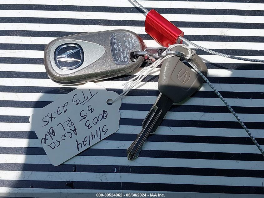 2003 Acura Rl 3.5 VIN: JH4KA965X3C001820 Lot: 39524062