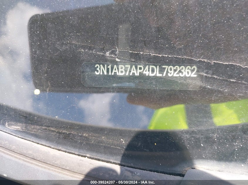 2013 Nissan Sentra Sv VIN: 3N1AB7AP4DL792362 Lot: 39524207