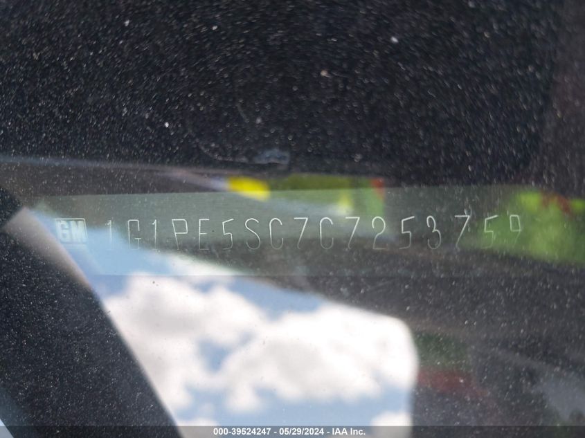 2012 Chevrolet Cruze Lt VIN: 1G1PE5SC7C7253759 Lot: 39524247